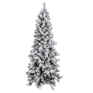 Abete artificiale Mixed Slim con Neve 1227 rami Pvc - Pezzi 1 - Colore Verde - 110x225Hx110cm - Bianchi Dino