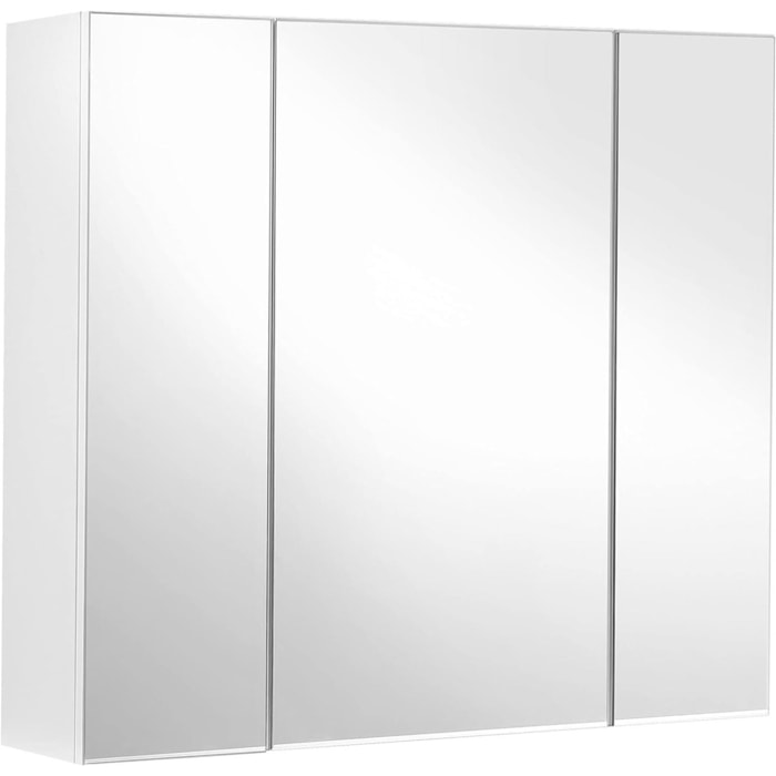 Mobiletto pensile da bagno con 3 ante a specchio