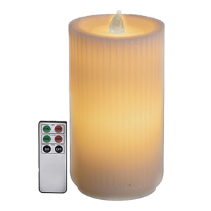 Candela Con Fontana E Led. Altezza 20 Cm - Pezzi 1 - 11X20X11cm - Colore: Bianco - Bianchi Dino - Candele