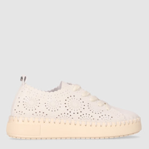 Zapatos de Tejido - Beig - Tacón: Bajo