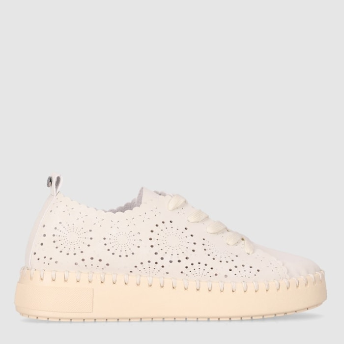 Zapatos de Tejido - Beig - Tacón: Bajo