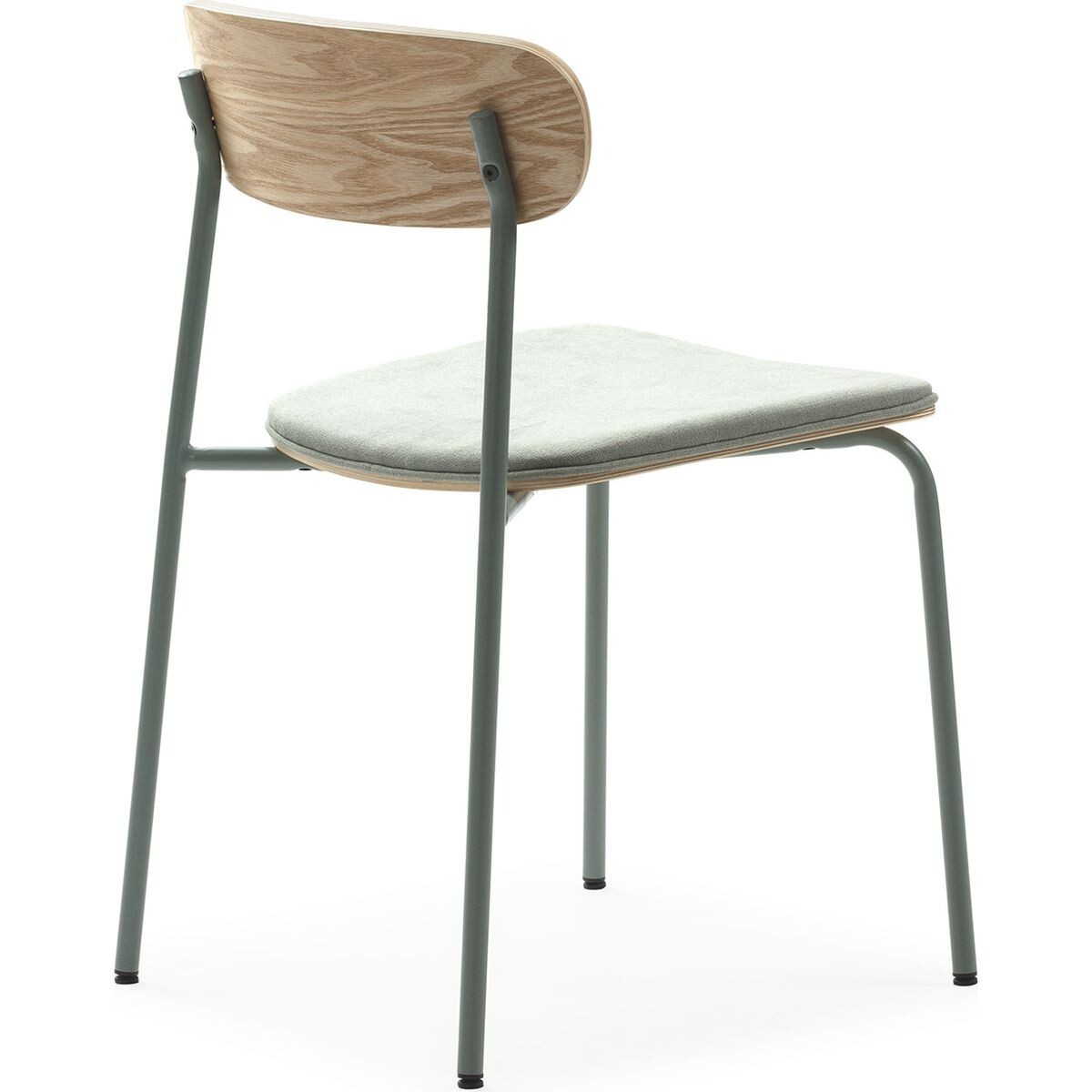 Lot de 2 chaises en tissu et effet bois - SVALA