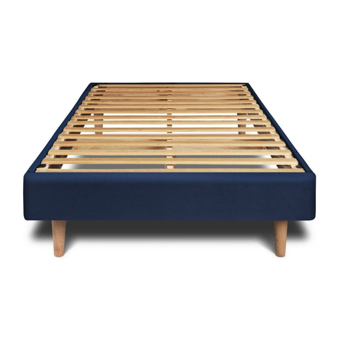 Sommier Kit Velours Ep14 - pieds bois