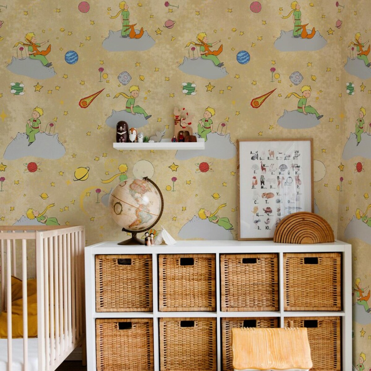 Carta da Parati Ufficiale Il Piccolo Principe Spazio Vintage