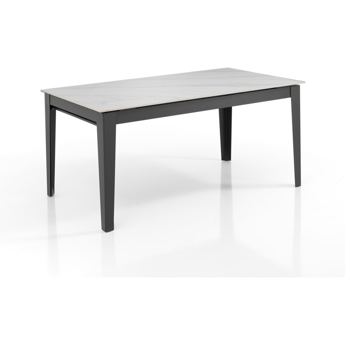 Tomasucci Grande table extensible en marbre blanc