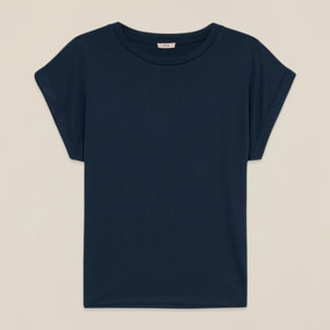 Oltre - T-shirt in jersey misto modal - Blu