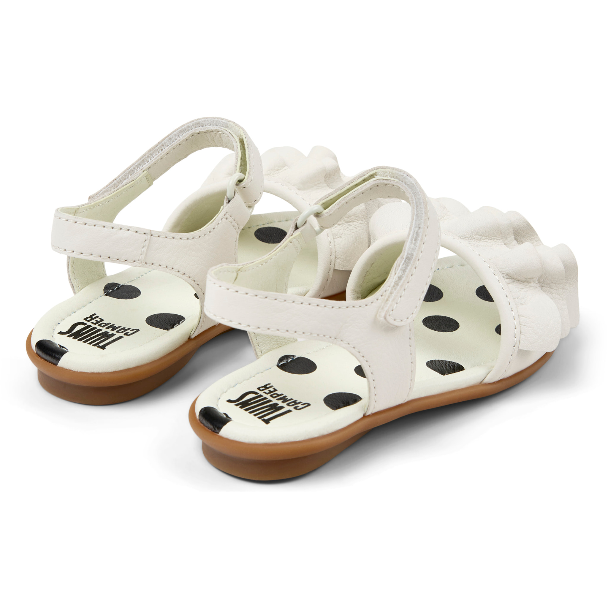 Sandalias - CAMPER Right Kids Twins - Blanco - Cuero liso