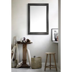 Espejo Rombo poliestireno negro 105x74x3 cm