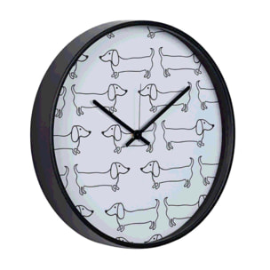 Reloj Pared Metal Negro 40x4,5x40 Cm