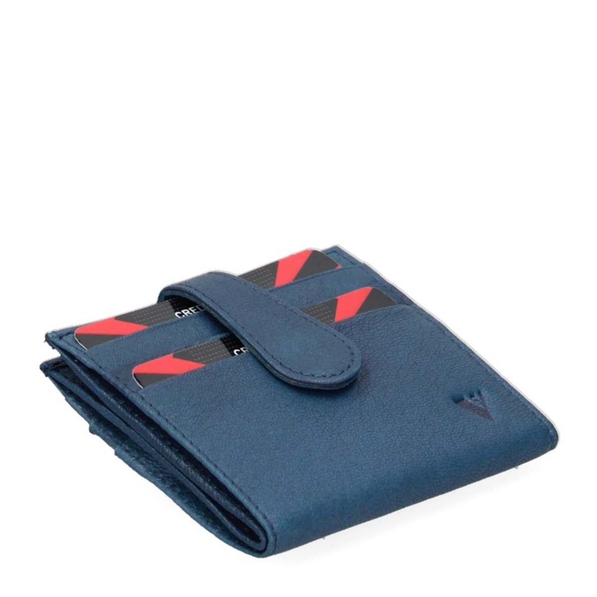 Portafoglio uomo in vera pelle - Modello False - Casual - 9.5 x 8.0 x 1.5 cm
