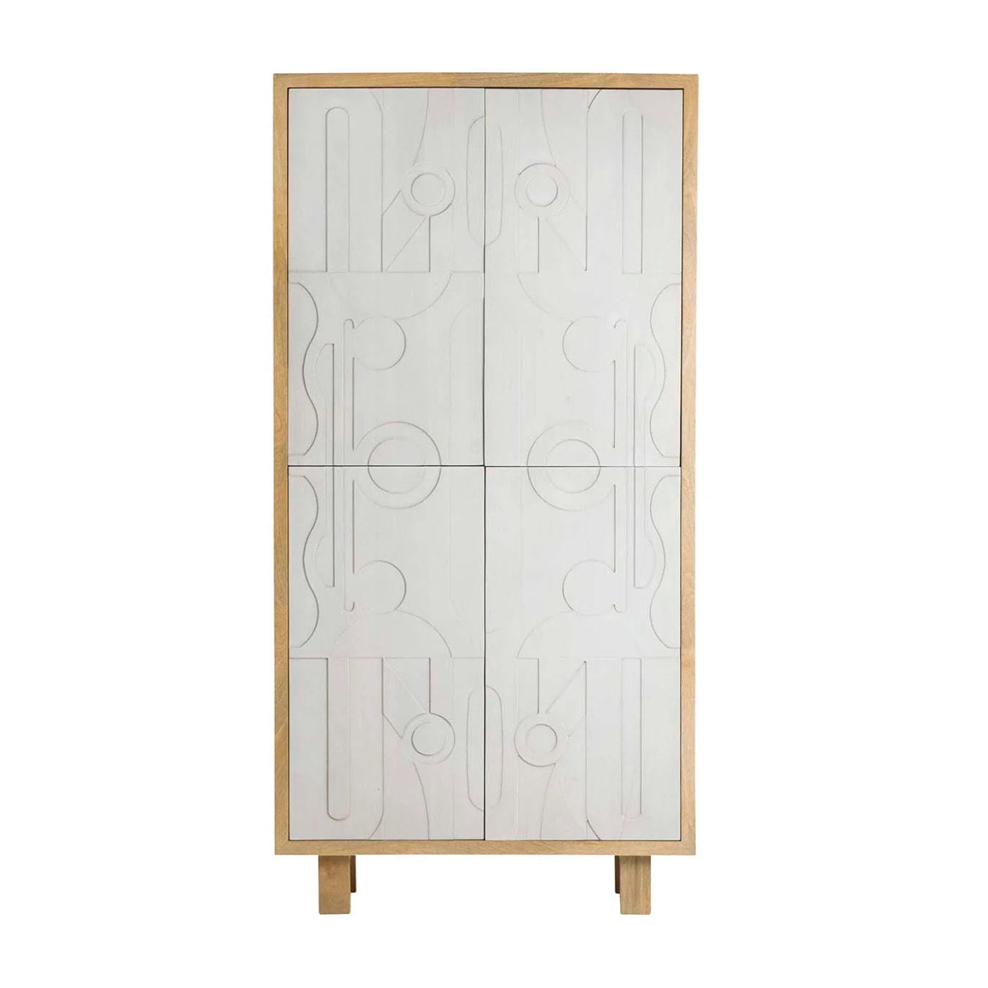 Cabinet Madera Mango Marron Janto 100x45x200 Cm