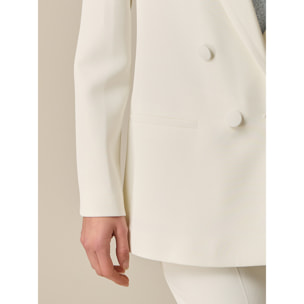 Oltre - Blazer doppiopetto in tessuto crêpe - Bianco