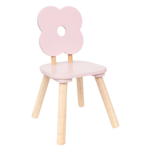 Chaise enfant fleur "Ally" rose