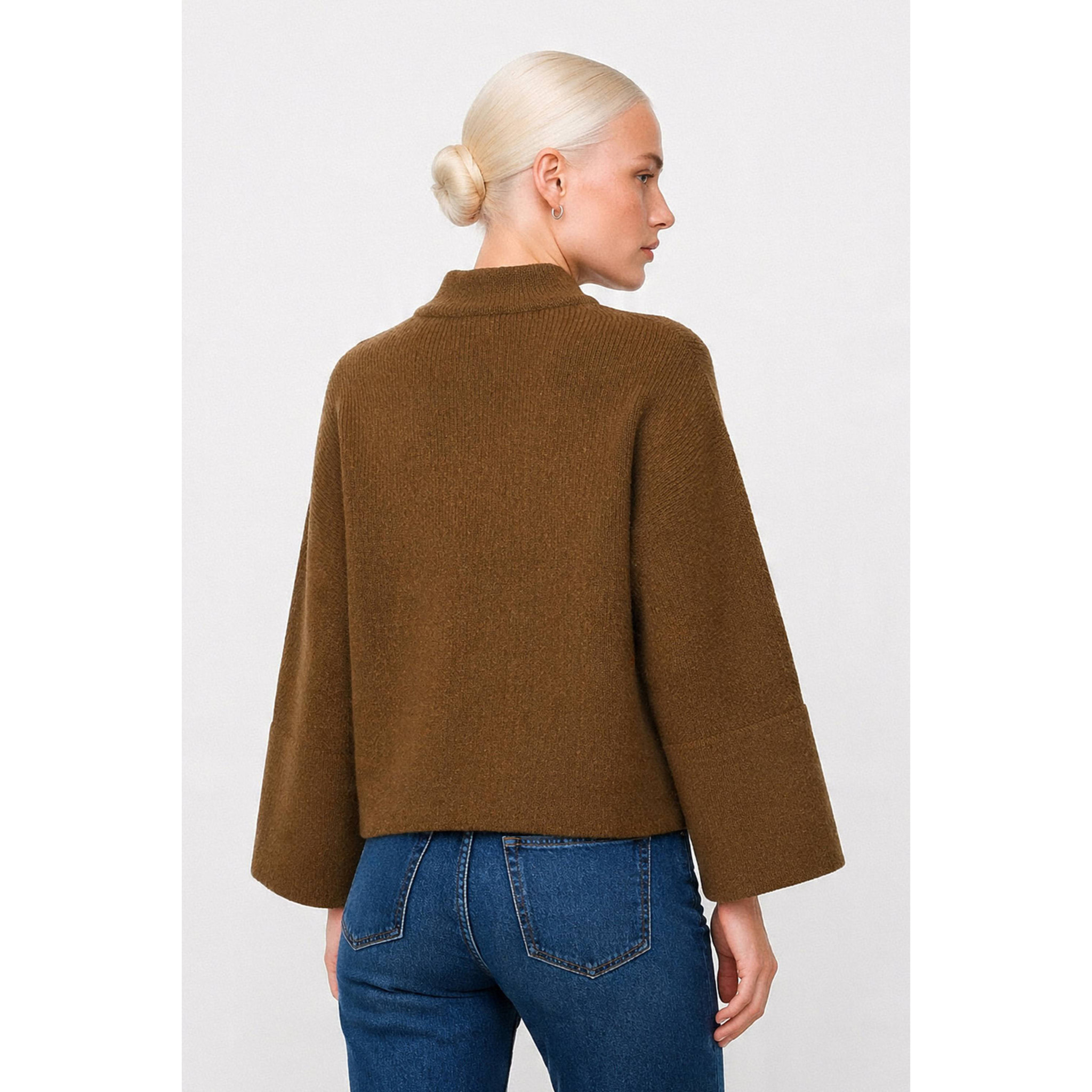 Kocca - Cappotto in maglia da donna in lana e alpaca con zip Donna