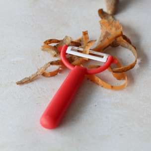 Lot de 3 couteaux et éplucheurs en inox revêtement céramique