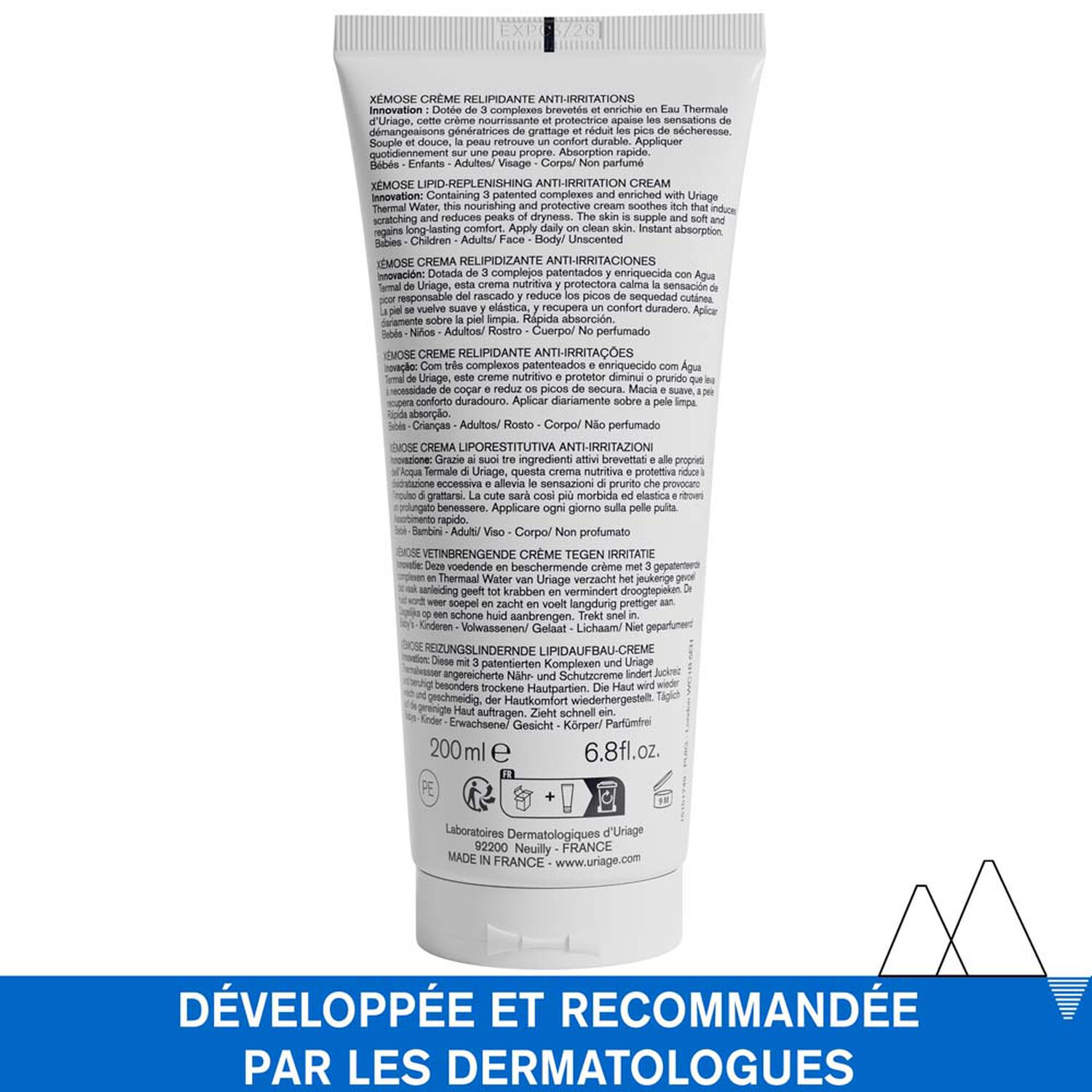 Xémose - Crème Relipidante Anti-Irritations - Nourrit, Protège & Apaise