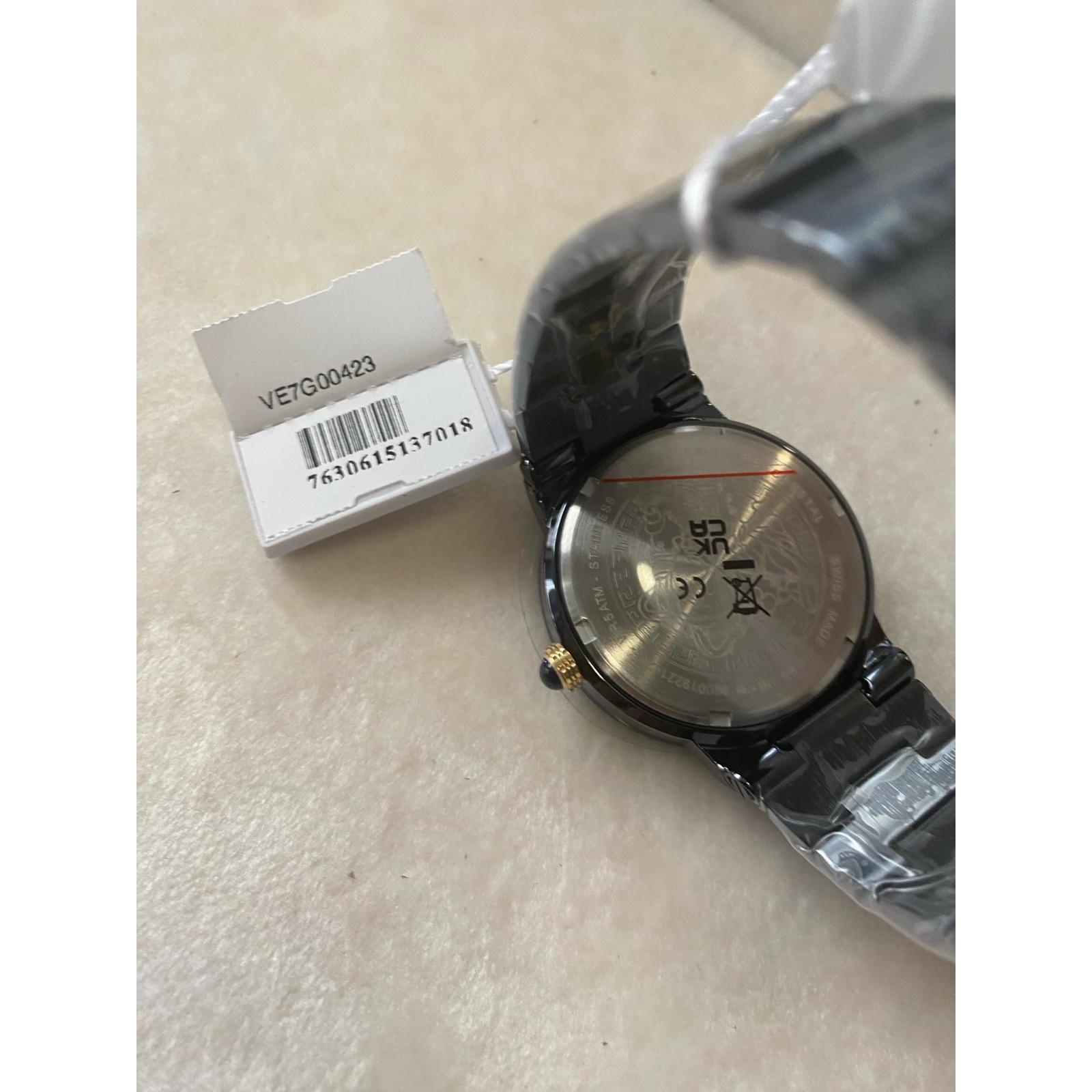 Versace Orologio Analogico Al Quarzo Greca Logo Moonphase