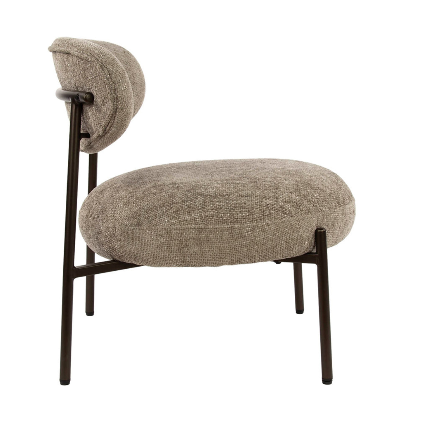 Adelia - fauteuil - pieds en métal - en tissu texturé - Sable