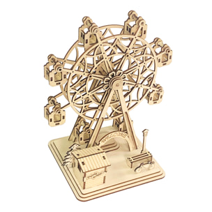 Modello in Legno 3D, con movimento meccanico design della Ruota Panoramica Felice. 117 pezzi.