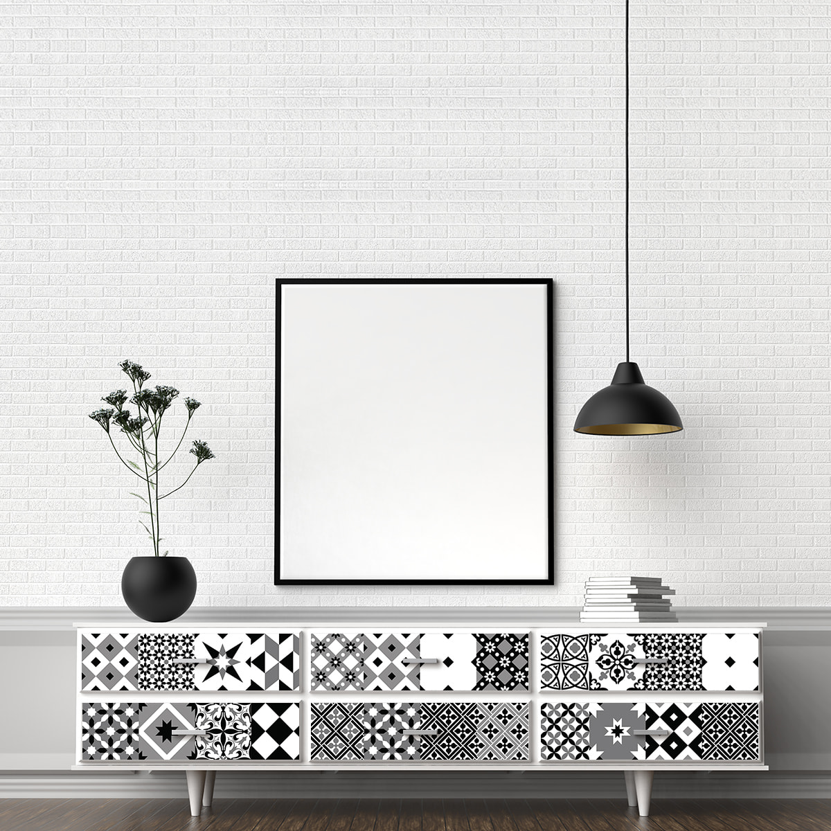 Stickers muraux - Sticker Mural Carrelage adhésif Cuisine Salle de Bain - 24 STICKERS CARRELAGES MEUBLE NINARI
