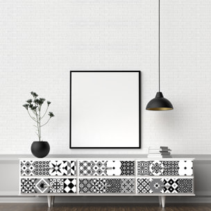 Stickers muraux - Sticker Mural Carrelage adhésif Cuisine Salle de Bain - 24 STICKERS CARRELAGES MEUBLE NINARI