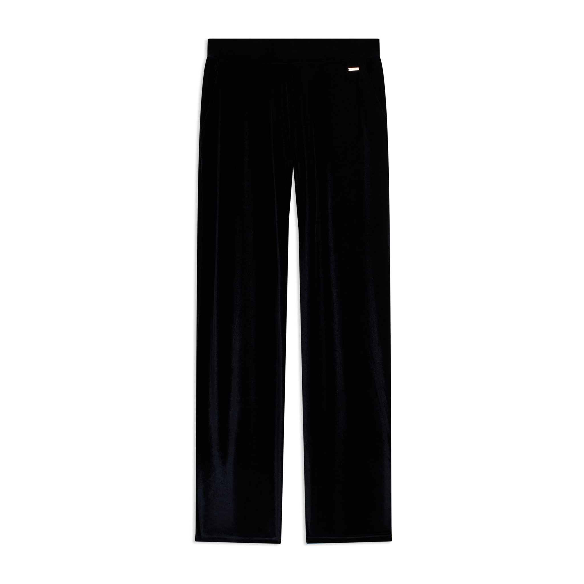 Pantaloni wide leg comfort da donna in tessuto lurex