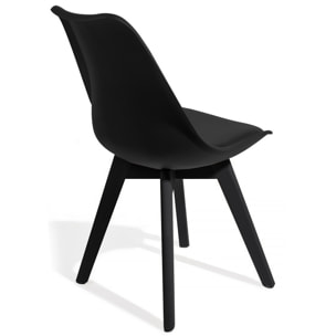 Tomasucci Lot de 4 Chaises KIKI EVO BLACK Noir