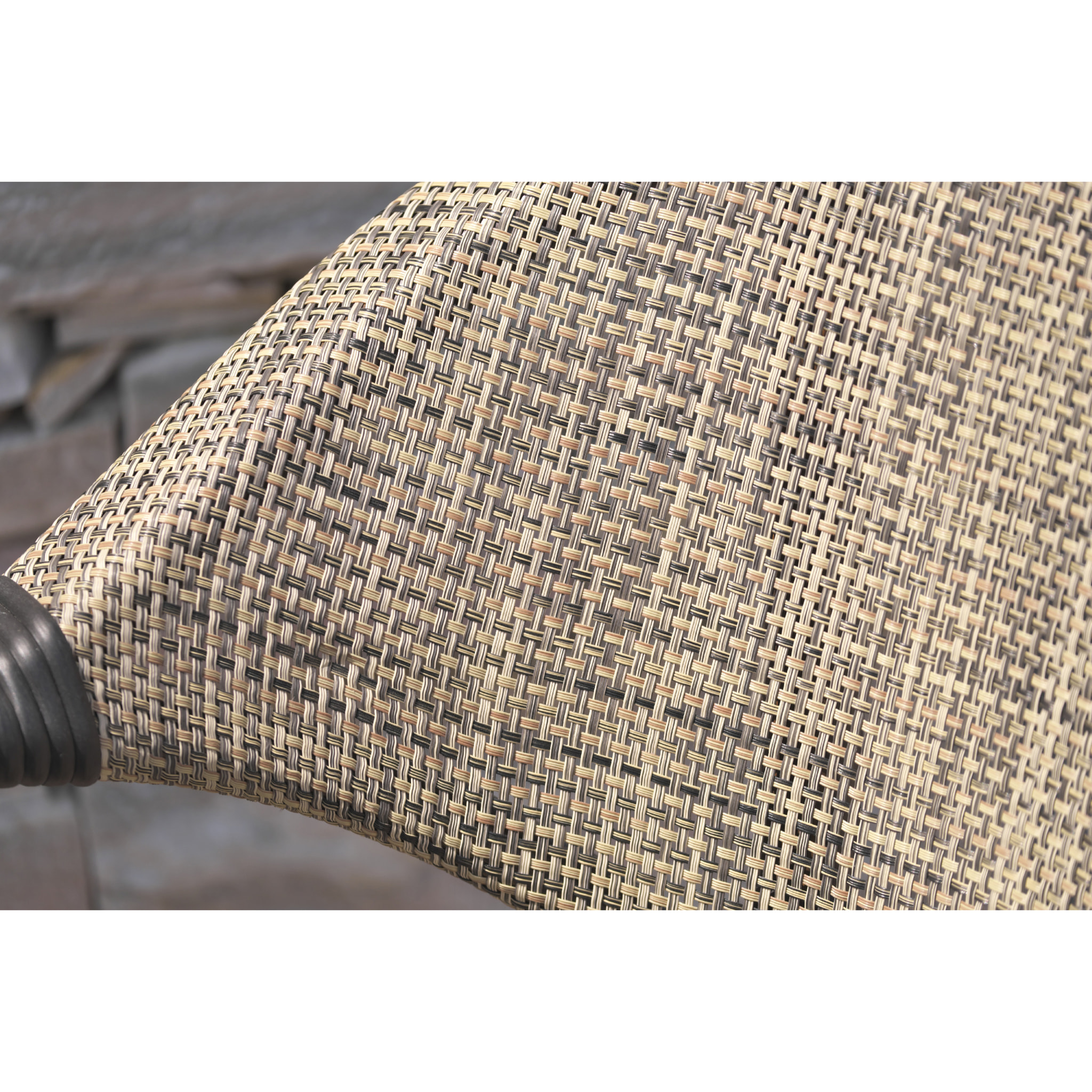 USHUAIA  - Ensemble repas de jardin 2 places en aluminium marron