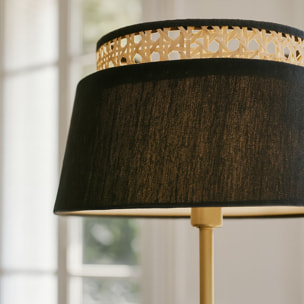 Lampadaire en métal noir et doré h150cm AVERO