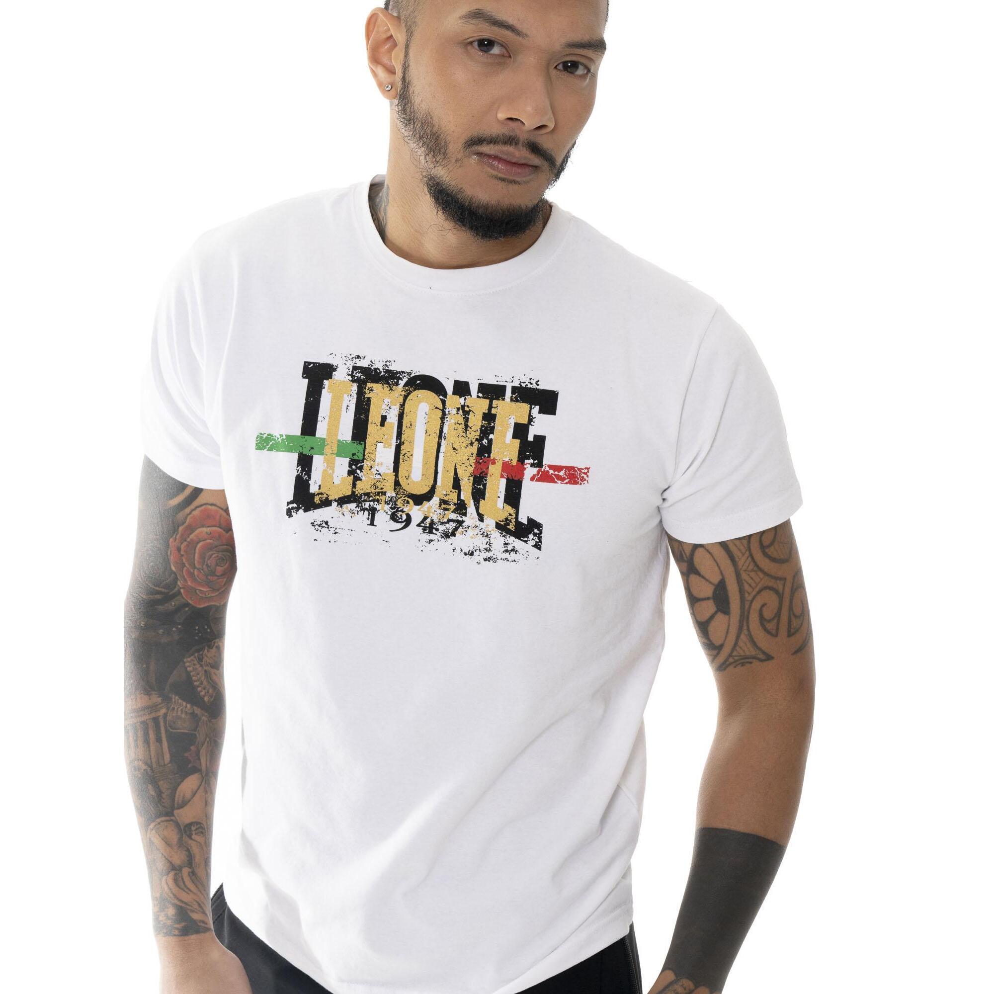 Camiseta de hombre de manga corta con estampado dorado "Authentic Gold"