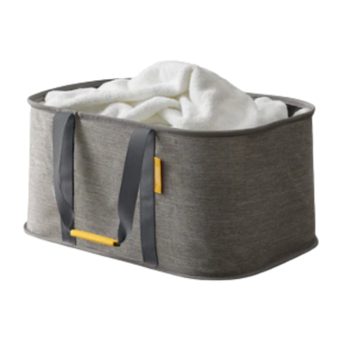 Panier à linge pliable Hold-All  35L, tissu durable & lavable, résistant à l'humidité, poignées solides. Gris anthracite (50023)