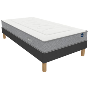 Ensemble SMART NIGHT 1 place|Matelas H 23 cm avec sommier medium|confort enveloppant