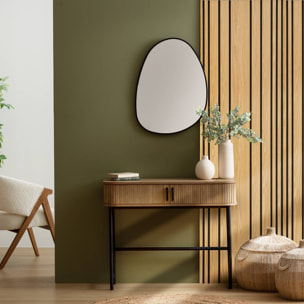 Panneau décoratif mural Colva beige fond noir 240x60cm