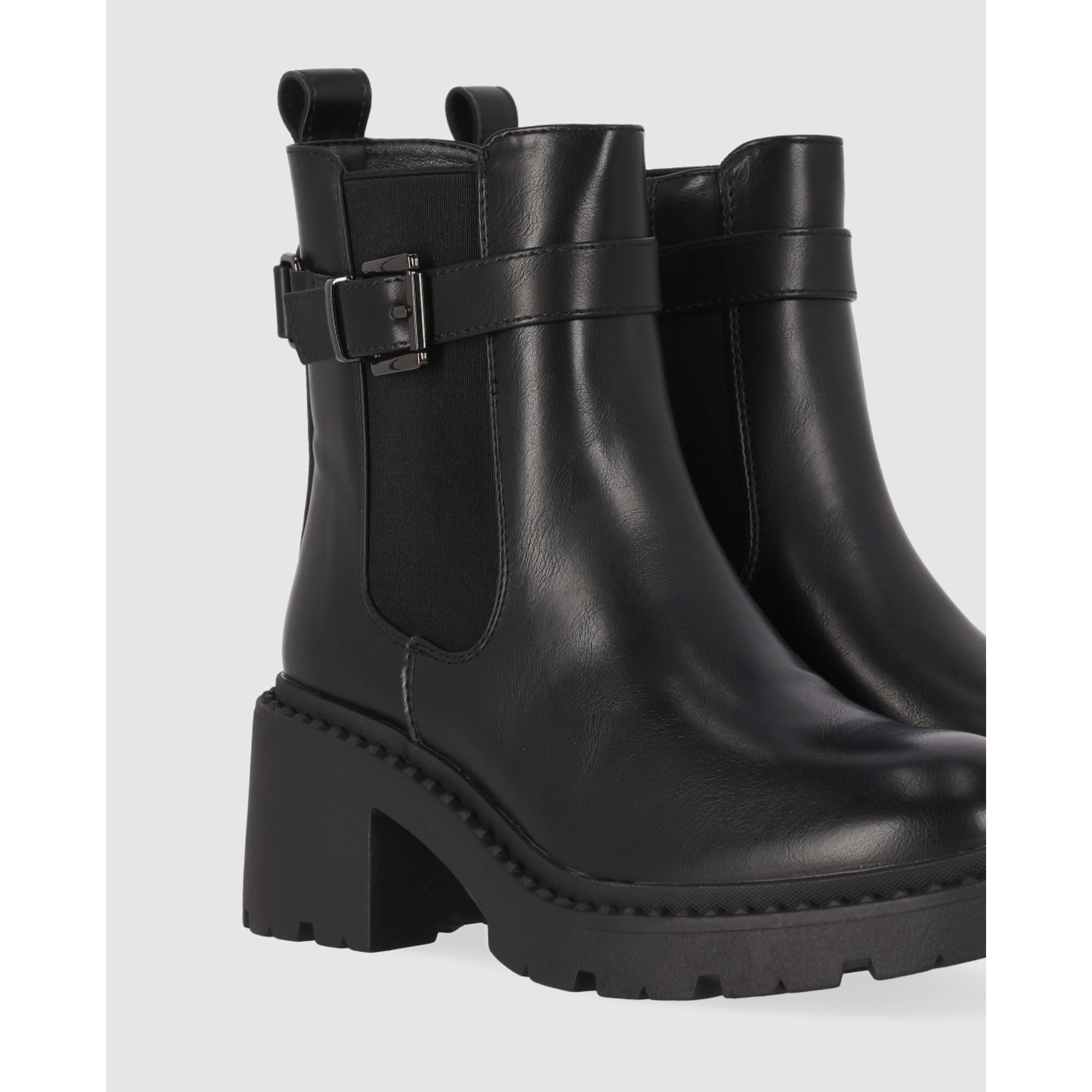 Botines - Negro - Tacón: 5 cm