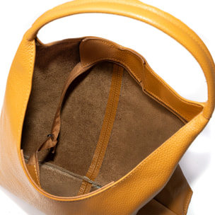 Bagni borsa a spalla donna. Pelle autentica Dollaro.