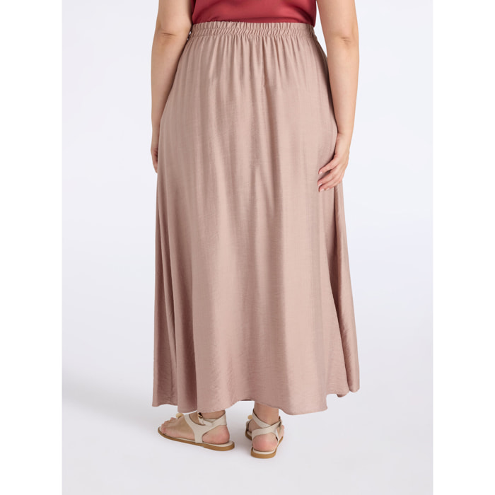 Fiorella Rubino - Gonna lunga in viscosa - Beige