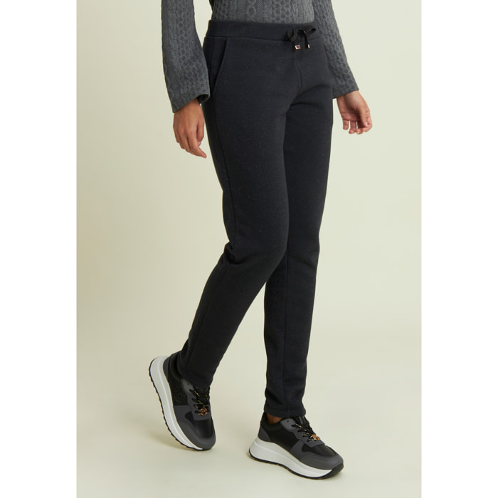 Pantaloni donna regular mélange lurex