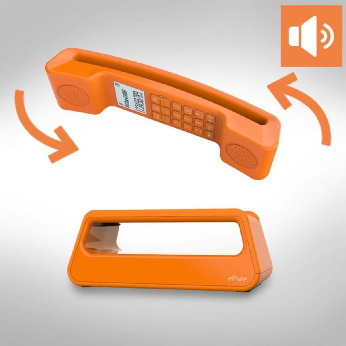 Téléphone sans fil ALCATEL ePure Iconic Orange