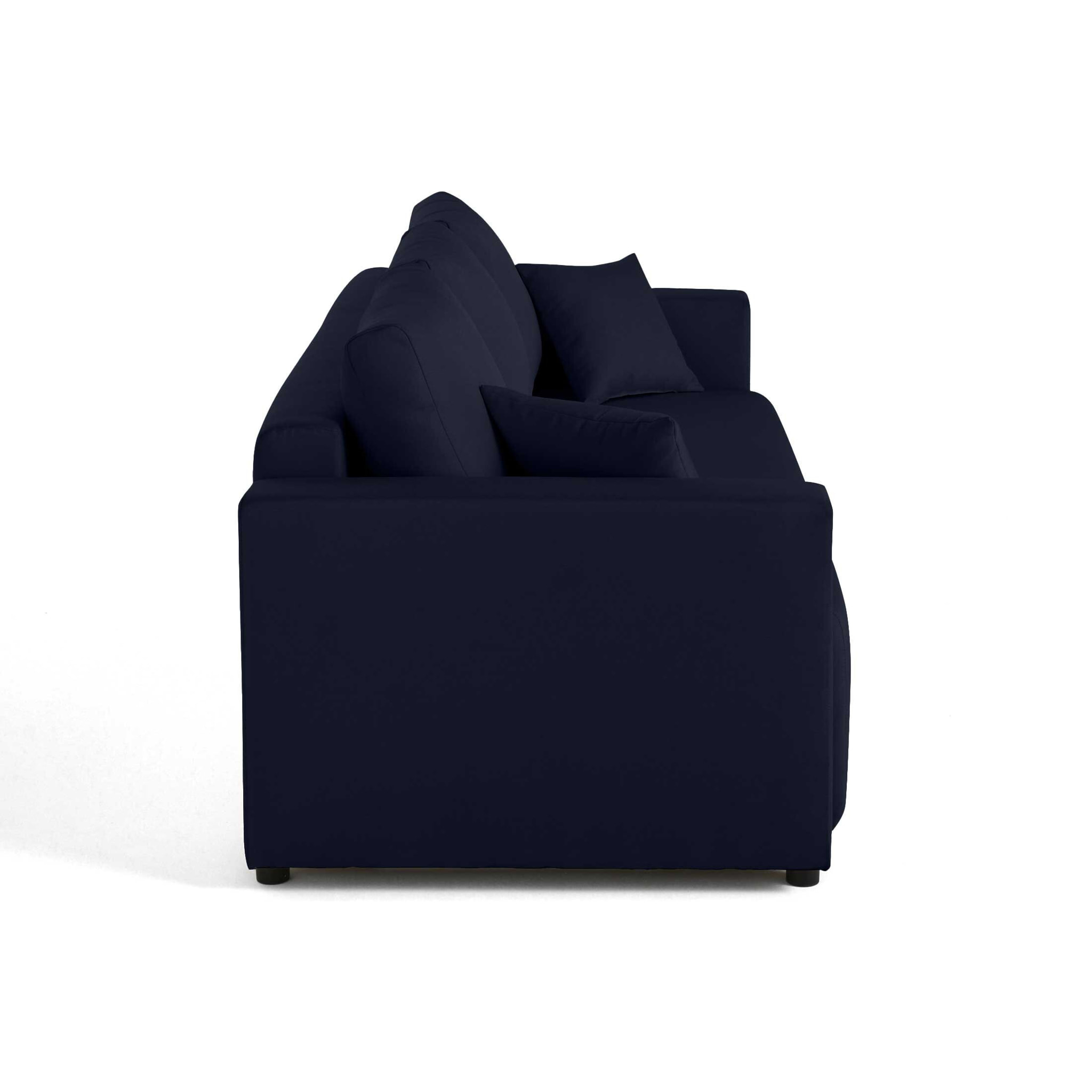 Regala - canapé 3 places - convertible avec coffre - en tissu - Bleu