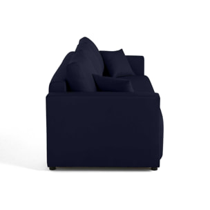 Regala - canapé 3 places - convertible avec coffre - en tissu - Bleu