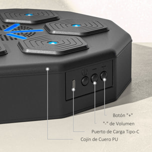Boxeo Pared Musical con Conexión Bluetooth, Máquina Boxeo Musical Pared con Luces LED, para Adultos y Niños en Casa, Oficina, Gimnasio