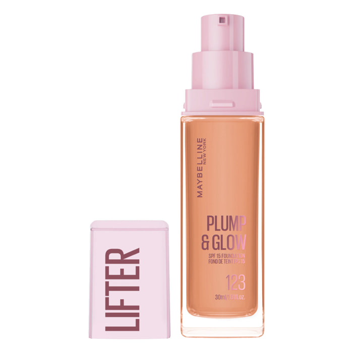 Fondotinta Idratante Rimpolpante 123 Lifter Plump & Glow SPF 15 con Niacinamide 30ml