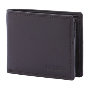 Portafoglio uomo in vera pelle - Modello False - Artigianale - 8.5 x 11.0 x 2.5 cm