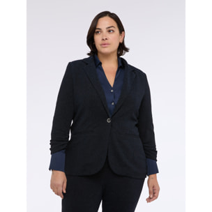 Fiorella Rubino - Blazer en jersey lurex - Azul