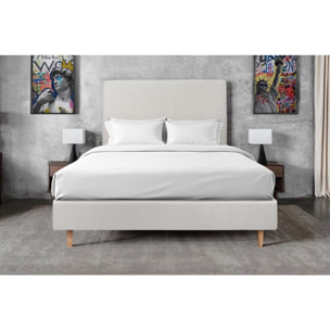 Sommier Tapissier Velours Ep20 - pieds bois