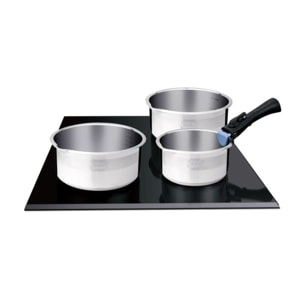 Set de 3 casseroles amovible inox