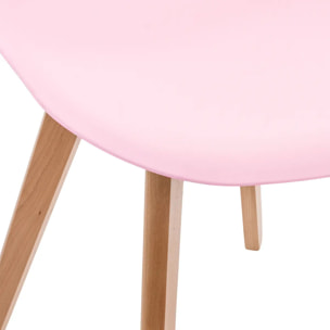 Chaise enfant "Scandinave" rose