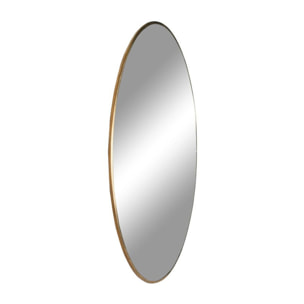 Specchio tondo da parete Jersey in acciaio color ottone ø60 cm