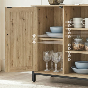 Credenza Industrial Loft Artisan in Legno e Acciaio
