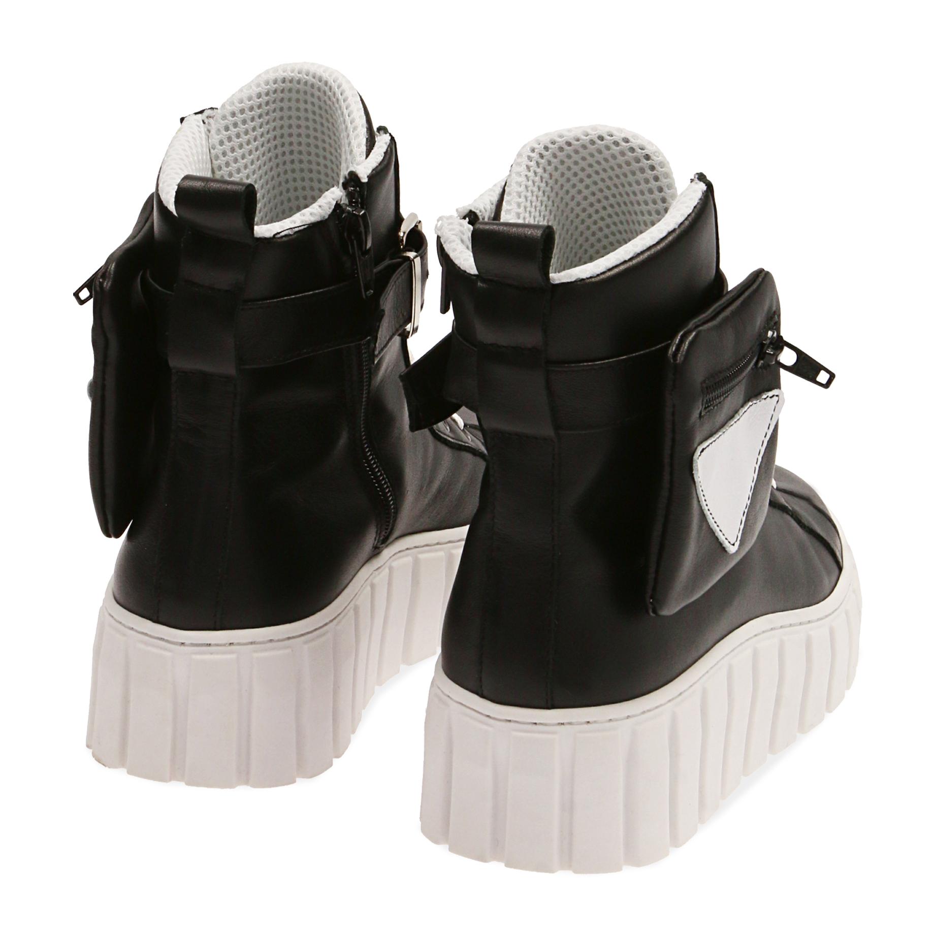 Sneakers nere in pelle